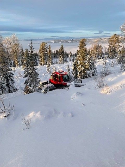 Preppemaskin i løypenettet ved Høghaugen Øvre